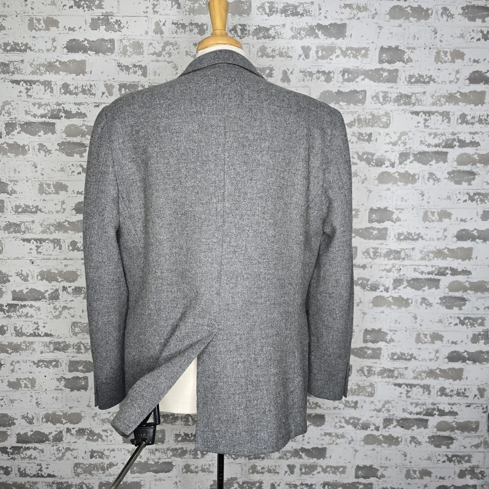 J Crew Ludlow Blazer Mens 44R Gray 100% Yorkshire Tweed By Moon England 2 Button